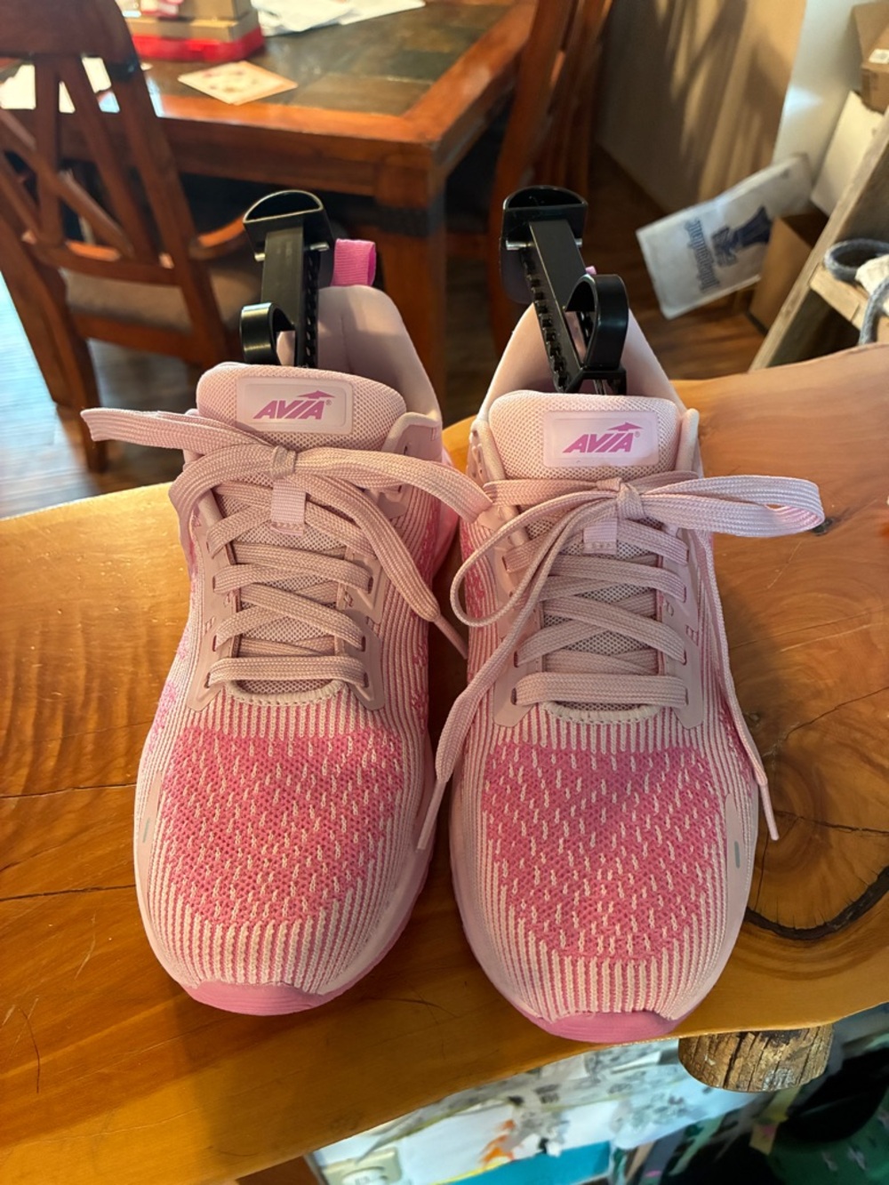 Avia Women's Light Pink Knit Athletic Sneakers